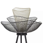 Торшер с трехъярусным плафоном из металлической сетки Metal Mesh Floor Lamp варинант исполнения - 5 | Loft Concept в Ижевске