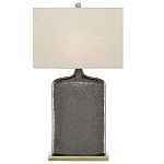 Настольная лампа керамическая с тканевым прямоугольным абажуром Flask варинант исполнения - 2 | Loft Concept в Ижевске