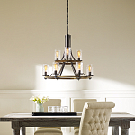 Люстра с цилиндрическим плафонами из толстого волнистого стекла в индустриальном стиле Feiss варинант исполнения - 7 | Loft Concept в Ижевске