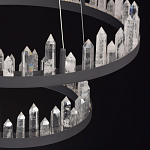 Люстра с двумя кольцами черного цвета с хрустальными элементами QUARTZ CRYSTAL варинант исполнения - 12 | Loft Concept в Ижевске
