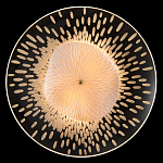 Бра с белым рельефным плафоном и стеклом с рисунком FLOW варинант исполнения - 1 | Loft Concept в Ижевске