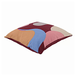 Подушка декоративная хлопковая с абстрактным принтом Elysian Flow Terra варинант исполнения - 1 | Loft Concept в Ижевске