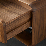 Прикроватная деревянная тумба с ящиком и нишей для хранения Moon Walnut Furniture варинант исполнения - 5 | Loft Concept в Ижевске