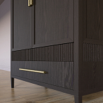 Шкаф платяной Primo с выдвижными ящиками шпон Темный орех варинант исполнения - 6 | Loft Concept в Ижевске