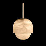 Подвесной светильник из белого алебастра Cryptocrystalline Stone варинант исполнения - 6 | Loft Concept в Ижевске