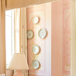 Обои ручная роспись Jharokha Arches Original colourway on pink painted Xuan paper варинант исполнения - 5 | Loft Concept в Ижевске