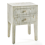 Тумбочка прикроватная White Pearl BEDSIDE CABINET 2 DRAWER варинант исполнения - 3 | Loft Concept в Ижевске