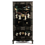 Шкаф черный в китайском стиле  Chinese Cabinet Black варинант исполнения - 1 | Loft Concept в Ижевске