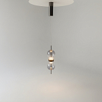 Подвесной светильник с плафоном из стекла с зеркальным градиентом Double Moon варинант исполнения - 4 | Loft Concept в Ижевске