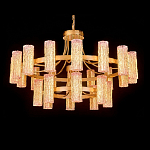 Люстра двухъярусная круглая с текстурными цилиндрическими плафонами Glimpse варинант исполнения - 3 | Loft Concept в Ижевске