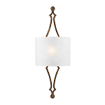 Бра с цилиндрическим тканевым абажуром белого цвета Feiss варинант исполнения - 1 | Loft Concept в Ижевске