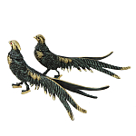 Статуэтка бронзовая синяя пара Фазаны Bronze Birds варинант исполнения - 1 | Loft Concept в Ижевске