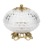 Конфетница из прозрачного рельефного стекла Eden Garden варинант исполнения - 1 | Loft Concept в Ижевске