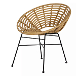 Стул круглый с ротанговым плетением Round Wicker Stool варинант исполнения - 3 | Loft Concept в Ижевске