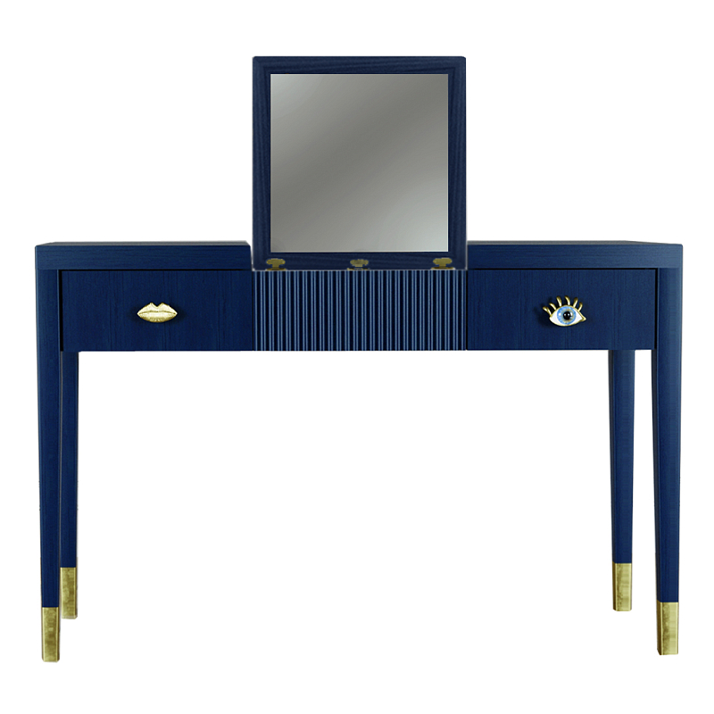 Туалетный стол - Трельяж Elsa Dreams Blue 120 см Синий в Ижевске | Loft Concept 