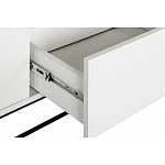 ТВ-тумба белая с  2-мя дверцами и ящиком Strict Lines варинант исполнения - 4 | Loft Concept в Ижевске