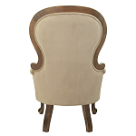 Кресло с мягкой обивкой из светло-коричневого велюра на 4-х деревянных ножках Evelyn Classical Armchair варинант исполнения - 2 | Loft Concept в Ижевске