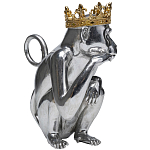 Статуэтка обезьяна в короне серебряная Golden Monkey варинант исполнения - 4 | Loft Concept в Ижевске