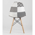 Пластиковый стул на ножках из массива бука Eames Черно-Белый Пэчворк варинант исполнения - 4 | Loft Concept в Ижевске