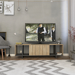 ТВ-тумба с откидной дверцей и 4-мя полками ZITANO TV STAND OAK варинант исполнения - 1 | Loft Concept в Ижевске