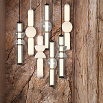 Подвесной светильник из дымчатого стекла цилиндрической формы с чёрным металлическим основанием Hiding secrets варинант исполнения - 8 | Loft Concept в Ижевске