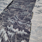 Мебельная ткань Вышивка темно-серый цвет 130 см T2-40 варинант исполнения - 2 | Loft Concept в Ижевске