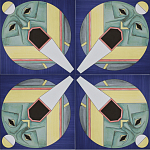 Плитка дизайнерская с узором Маска варинант исполнения - 2 | Loft Concept в Ижевске