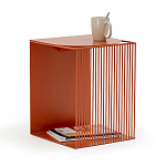 Оранжевый приставной стол из металла Lattice варинант исполнения - 3 | Loft Concept в Ижевске