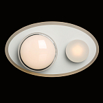 Бра овальной формы белого цвета с 2-мя лампами Lunar Pebbles варинант исполнения - 2 | Loft Concept в Ижевске