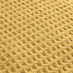 Плед из шерсти цвета охры с бахарамой Waffle Comfort варинант исполнения - 2 | Loft Concept в Ижевске