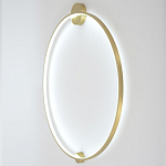 Бра светодиодное круглой формы с рамкой цвета латунь Ring Horizontal варинант исполнения - 2 | Loft Concept в Ижевске