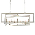 Люстра серебряная из пересекающихся прямоугольных элементов Intersecting Rectangles варинант исполнения - 2 | Loft Concept в Ижевске