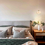 Подвесной светильник с янтарным рифленым стеклянным плафоном Ferm Living варинант исполнения - 7 | Loft Concept в Ижевске