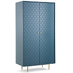 Шкаф двухдверный Scale Ornament Blue Wardrobe варинант исполнения - 2 | Loft Concept в Ижевске