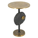 Столик приставной с абстрактным основанием и акцентом в виде золотистого диска Heavenly Space варинант исполнения - 3 | Loft Concept в Ижевске