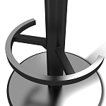 Барный стул вращающийся со спинкой и подлокотниками Douglas Rhombus Черный Велюр варинант исполнения - 5 | Loft Concept в Ижевске