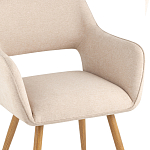 Стул в рогожке бежевого цвета NEASAN STOOL варинант исполнения - 6 | Loft Concept в Ижевске