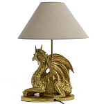 Настольная лампа с абажуром Дракон Golden Dragon Lamp Beige варинант исполнения - 3 | Loft Concept в Ижевске