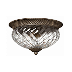 Потолочный светильник с чашеобразным плафоном из толстого волнообразного стекла и широким узорчатым основанием Hinkley варинант исполнения - 1 | Loft Concept в Ижевске