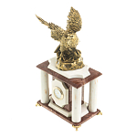 Часы настольные из натурального камня с декором в виде орла Eagle Stone Clock варинант исполнения - 2 | Loft Concept в Ижевске