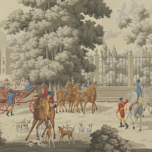 Обои ручная роспись La Chasse de Compiegne Paille