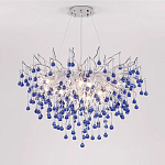 Люстра с синими стеклянными подвесками в форме капель FAIRYTREE Light варинант исполнения - 1 | Loft Concept в Ижевске