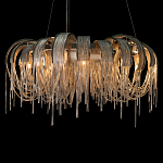 Люстра круглая подвесная с металлическими дугами и длинными цепочками 80 см Atlantis Chain варинант исполнения - 6 | Loft Concept в Ижевске