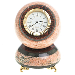 Часы настольные в виде шара из натурального камня Ball Stone Clock варинант исполнения - 1 | Loft Concept в Ижевске