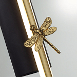 Бра с круглым плафоном из алебастра и бронзовой декоративной стрекозой 65 Alaris  варинант исполнения - 7 | Loft Concept в Ижевске