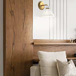 Бра с белым конусным плафоном из стекла Alora Mood варинант исполнения - 9 | Loft Concept в Ижевске