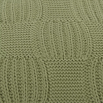 Подушка из хлопка рельефной вязки зеленого цвета Eden Line варинант исполнения - 3 | Loft Concept в Ижевске