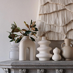 Светло-Бежевое Панно из нитей White Landscape Wall Hanging варинант исполнения - 2 | Loft Concept в Ижевске