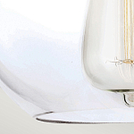 Подвесной светильник цвета никель с прозрачным стеклянным плафоном на цепи Feiss варинант исполнения - 10 | Loft Concept в Ижевске