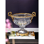 Чаша из прозрачного стекла с бронзовой подставкой и ручками Eden Garden варинант исполнения - 2 | Loft Concept в Ижевске